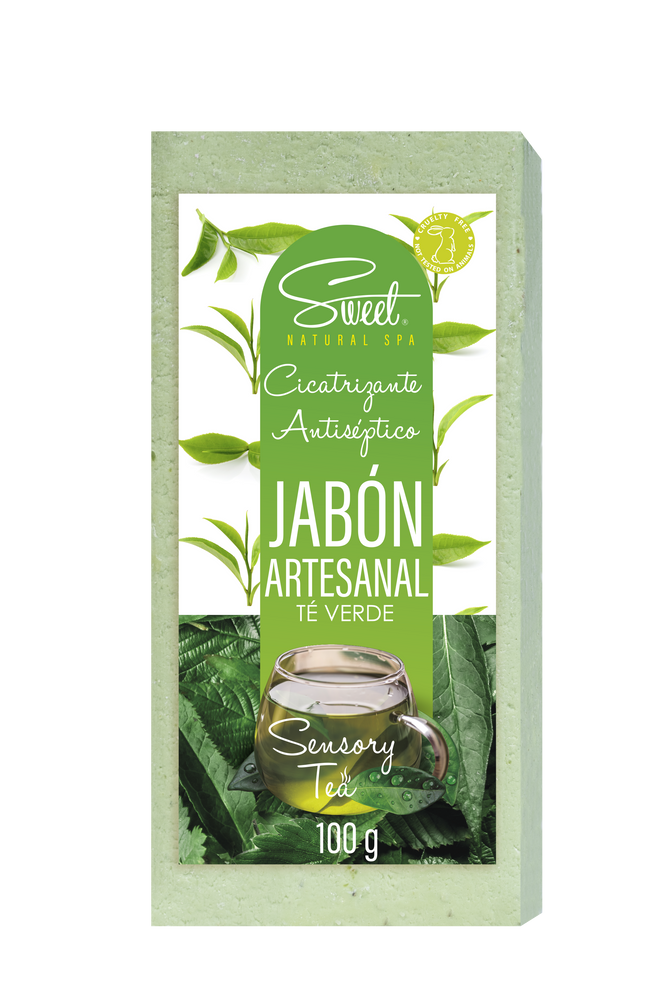 
                  
                    JABON ARTESANAL CICATRIZANTE / ANTISEPTICA  100g  Te Verde
                  
                
