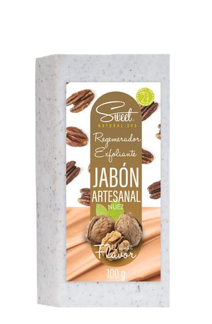 
                  
                    JABON ARTESANAL REGENERADOR / "EXFOLIANTE"  100g  Nuez
                  
                