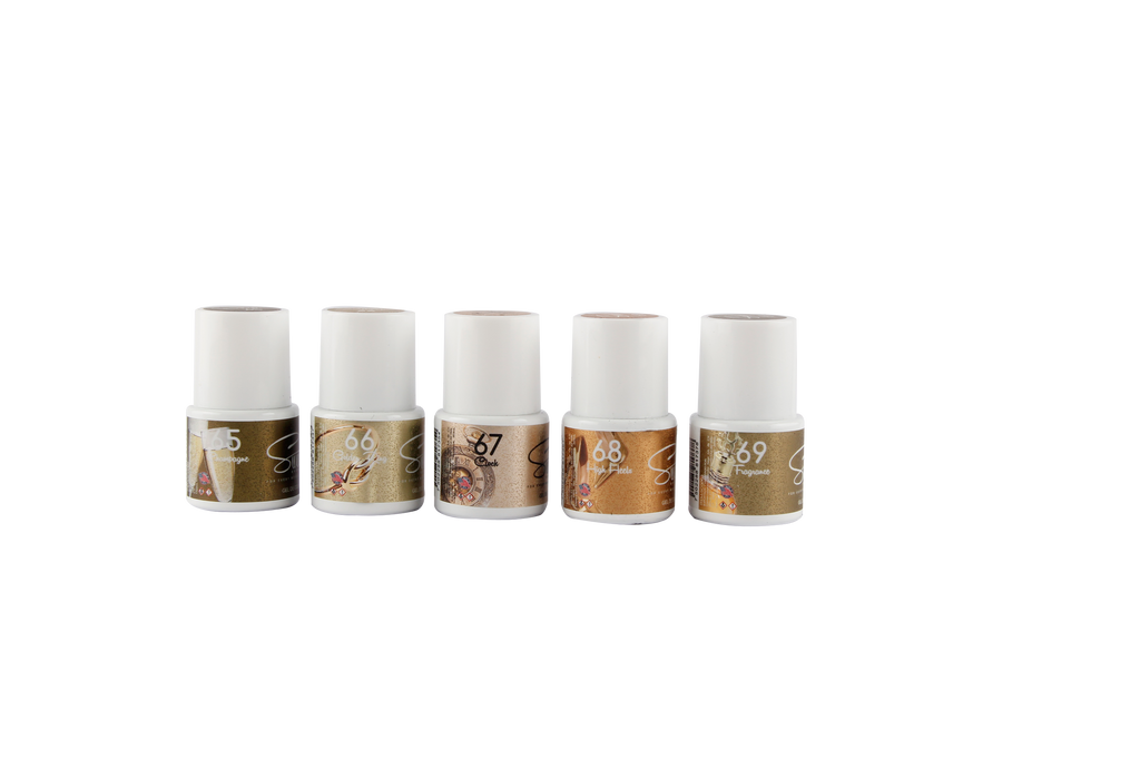 GEL 1 PASO COLECCIÓN ELEGANCE GOLD (colores oro) 5pz 10ml c/u