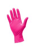 GUANTES DE NITRILO ROSA  M mediano 100pz