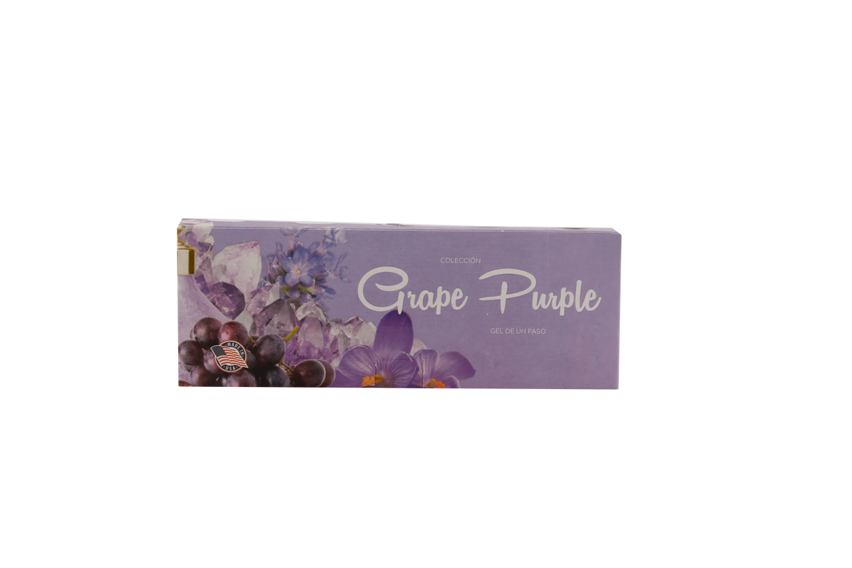 GEL 1 PASO COLECCIÓN GRAPE PURPLE (colores morados) 5pz 10ml c/u