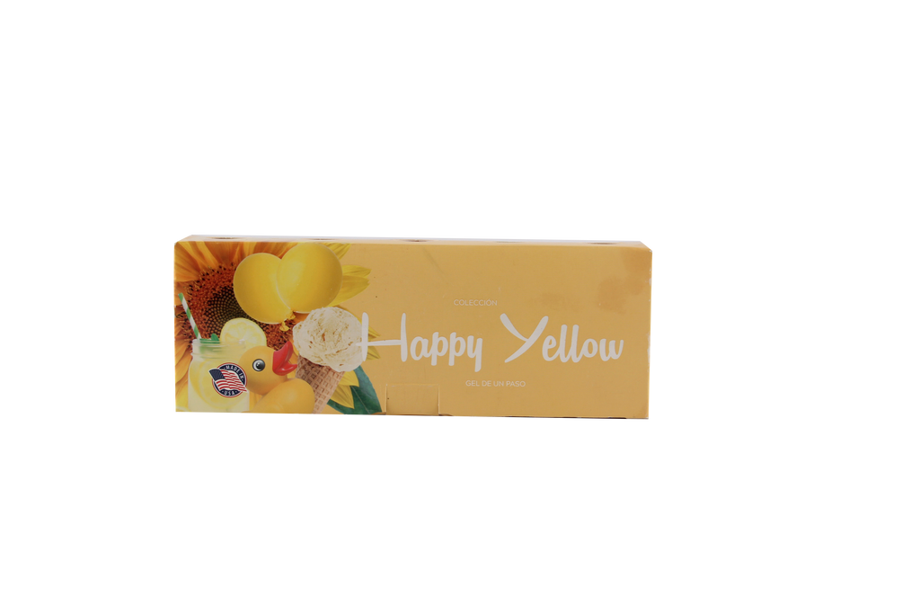 GEL 1 PASO COLECCIÓN HAPPY YELLOW (colores amarillos) 5pz 10ml c/u