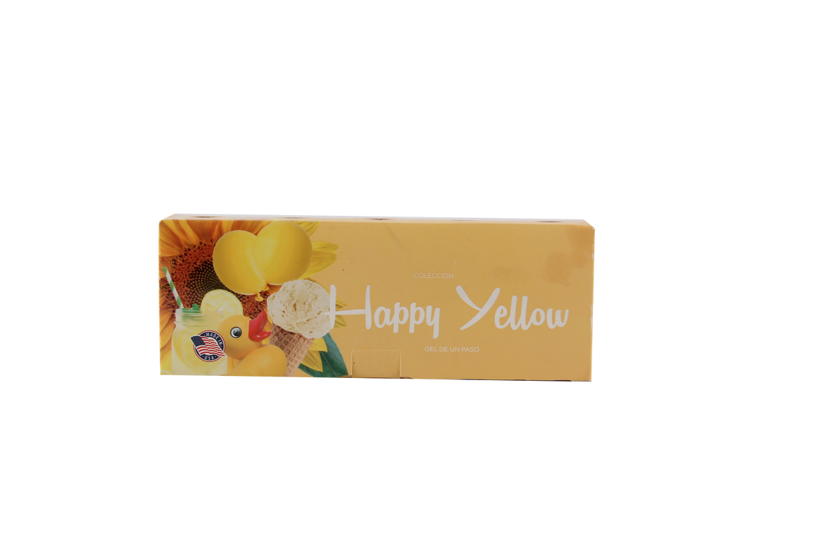 GEL 1 PASO COLECCIÓN HAPPY YELLOW (colores amarillos) 5pz 10ml c/u