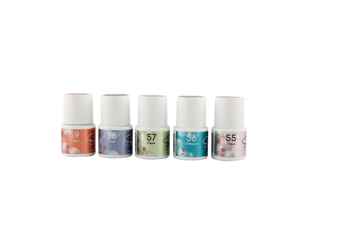 GEL 1 PASO COLECCIÓN PEARLY COLORS (colores aperlados) 5pz 10ml c/u