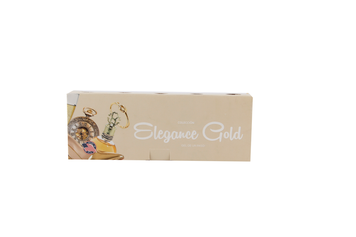 GEL 1 PASO COLECCIÓN ELEGANCE GOLD (colores oro) 5pz 10ml c/u