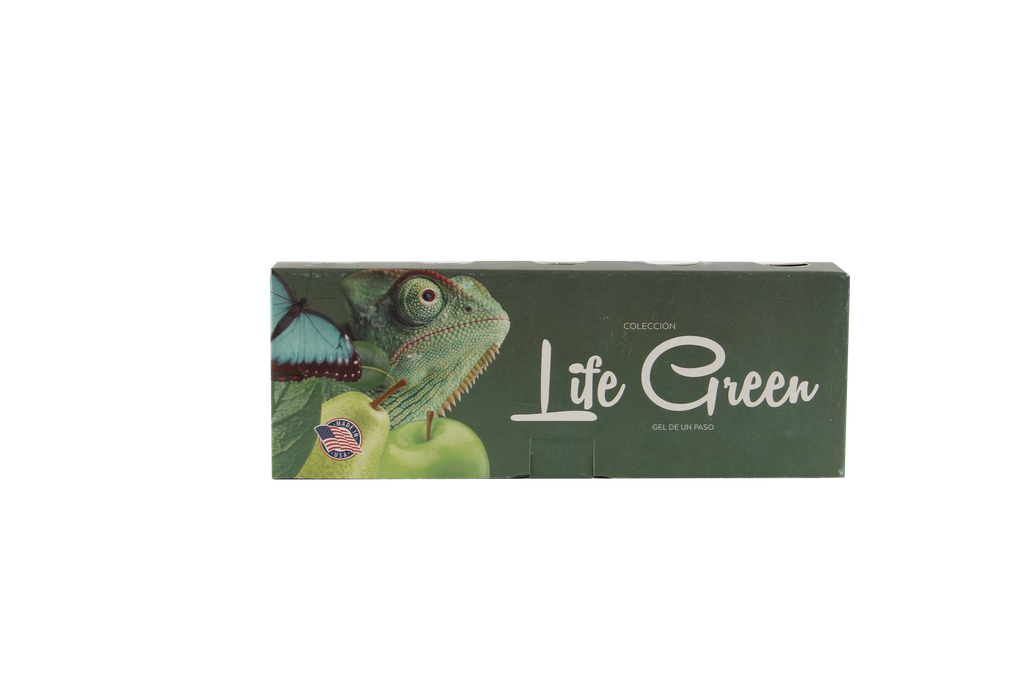 GEL 1 PASO COLECCIÓN LIFE GREEN (colores verdes) 5pz 10ml c/u