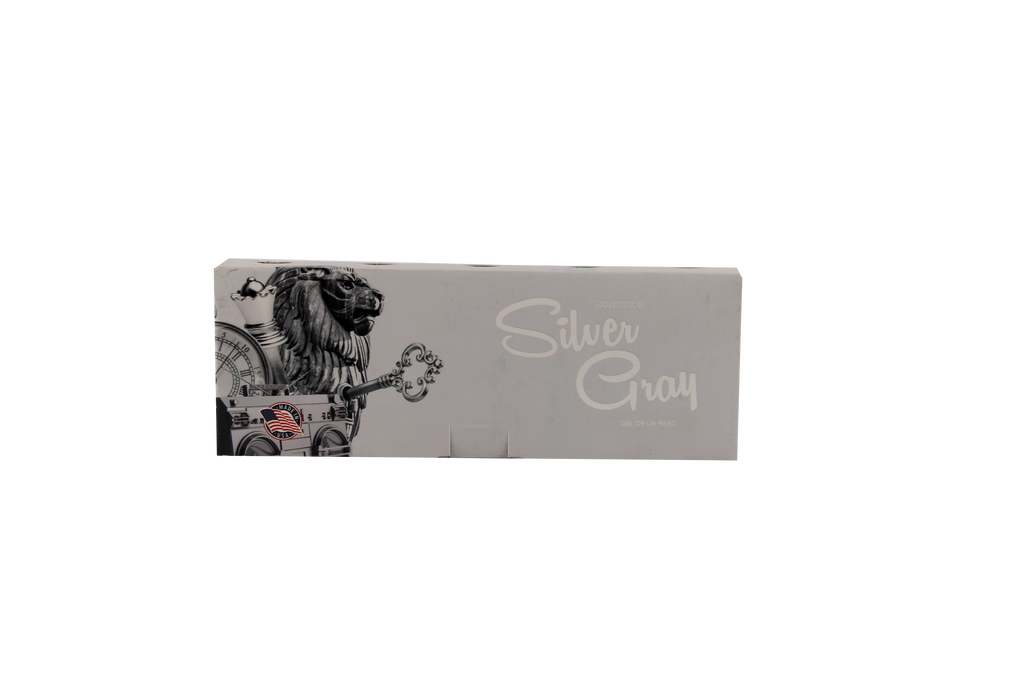 GEL 1 PASO COLECCIÓN SILVER GRAY (colores grises) 5pz 10ml c/u