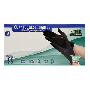 
                  
                    GUANTES DE NITRILO NEGRO M mediano 100pz
                  
                